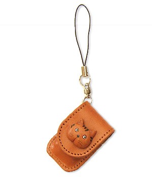 Cat Japanese Leather Cellularphone Charm Memo set