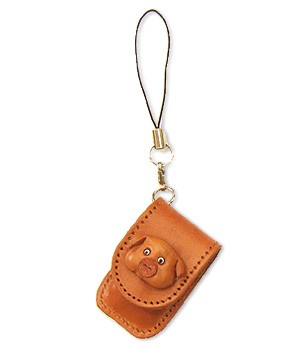 Pig Japanese Leather Cellularphone Charm Memo set