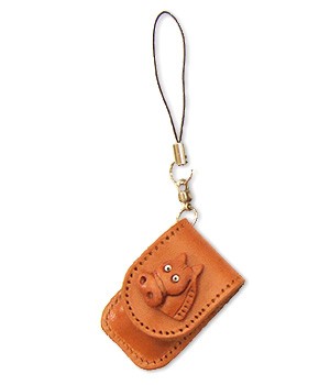 Horse Japanese Leather Cellularphone Charm Memo set 