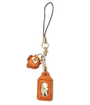 Owl Japanese Leather Cellularphone Charm Picture Frame Square 