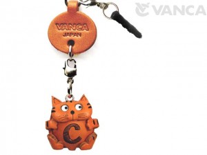 Alphabet Cat C Leather Animal Earphone Jack Accessory