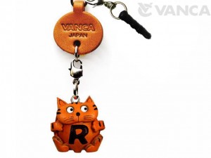 Alphabet Cat R Leather Animal Earphone Jack Accessory