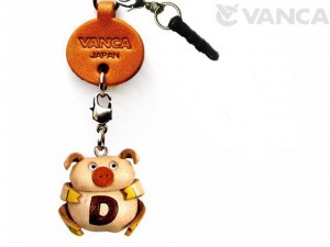 Alphabet Pig D Leather Animal Earphone Jack Accessory