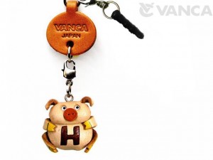 Alphabet Pig H Leather Animal Earphone Jack Accessory