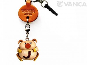 Alphabet Pig J Leather Animal Earphone Jack Accessory