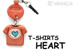 Heart Mark/Blue Leather T-shirt Earphone Jack Accessory