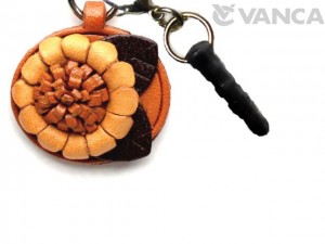 Sunflower Leather Flower Earphone Jack Accessory