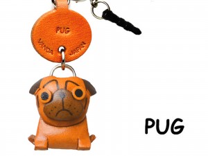 Pug Leather Dog Earphone Jack Accessory