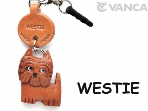 Westie Leather Dog Earphone Jack Accessory