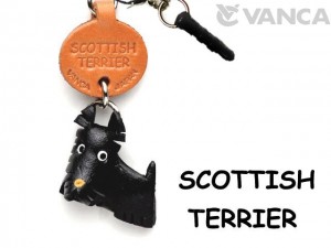 Scottish Terrier Leather Dog Earphone Jack Accessory