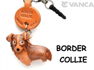 Border Collie Leather Dog Earphone Jack Accessory