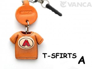 A/Red Leather T-shirt Earphone Jack Accessory