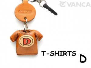 D/Red Leather T-shirt Earphone Jack Accessory