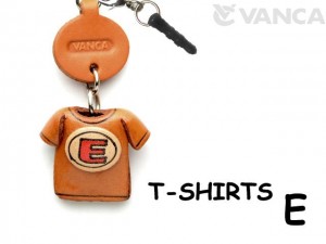 E/Red Leather T-shirt Earphone Jack Accessory