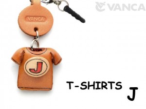J/Red Leather T-shirt Earphone Jack Accessory