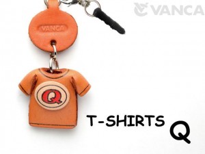 Q/Red Leather T-shirt Earphone Jack Accessory