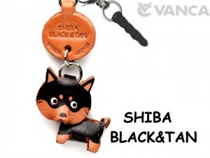 Shiba Black&Tan Leather Dog Earphone Jack Accessory