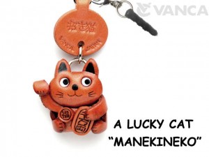 Lucky Cat Leather goods Earphone Jack Accessory