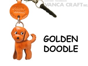 Goldendoodle Leather Dog Earphone Jack Accessory