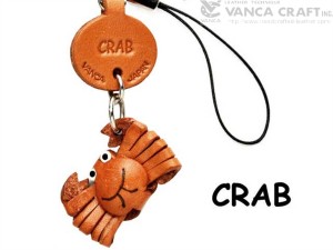 Crab Japanese Leather Cellularphone Charm Fish 