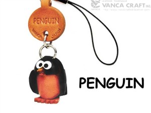 Penguin Japanese Leather Cellularphone Charm Fish 