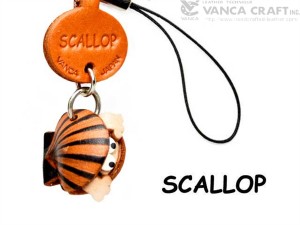 Scallop Japanese Leather Cellularphone Charm Fish 