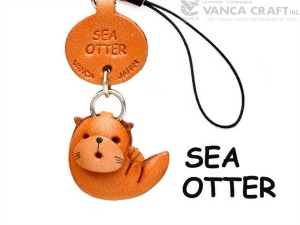 Sea-otter Japanese Leather Cellularphone Charm Fish 