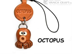 Octopus Japanese Leather Cellularphone Charm Fish 