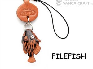 File fish Japanese Leather Cellularphone Charm Fish 