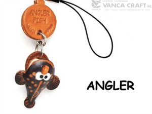 Angler Japanese Leather Cellularphone Charm Fish 