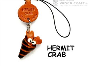 Hermit crab Japanese Leather Cellularphone Charm Fish 