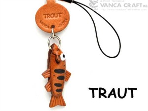 Trout Japanese Leather Cellularphone Charm Fish 