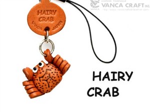 Hairy Crab Japanese Leather Cellularphone Charm Fish 