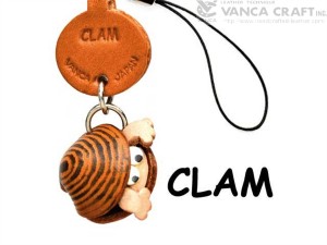 Clam Japanese Leather Cellularphone Charm Fish 