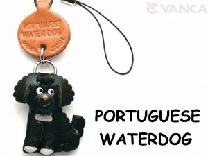 Portuguese Water Dog Leather Cellularphone Charm #46775