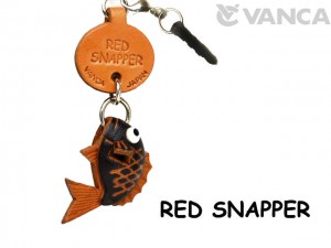 Red Snapper Leather Fish & Sea Animal Earphone Jack Accessory