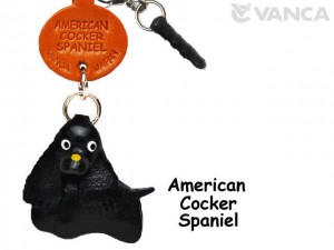American Cocker Spaniel Black Leather Dog Earphone Jack Accessory