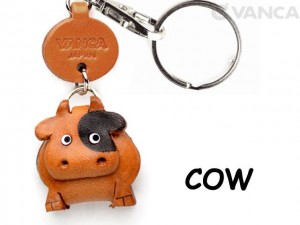 Cow Japanese Leather Keychains Animal