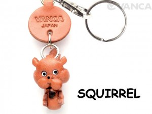 Squirrel Japanese Leather Keychains Animal