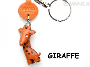 Giraffe Japanese Leather Keychains Animal