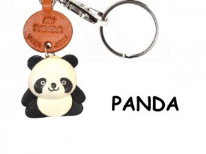 Panda Leather Keychains Animal