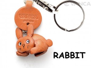 Rabbit Japanese Leather Keychains Animal