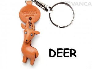 Deer Japanese Leather Keychains Animal