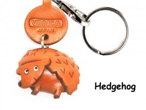 Hedgehog  Japanese Leather Keychains Animal