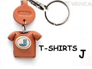 J(Blue) Japanese Leather Keychains T-shirt