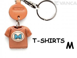 M(Blue) Japanese Leather Keychains T-shirt