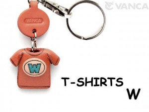 W(Blue) Japanese Leather Keychains T-shirt