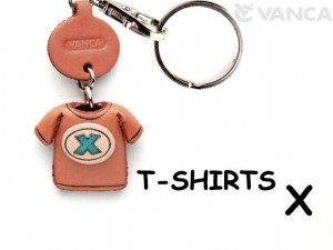 X(Blue) Japanese Leather Keychains T-shirt