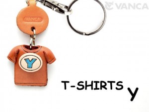 Y(Blue) Japanese Leather Keychains T-shirt