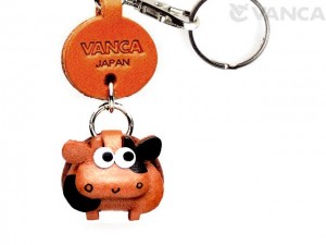 Cow Leather Keychains Little Zodiac Mascot